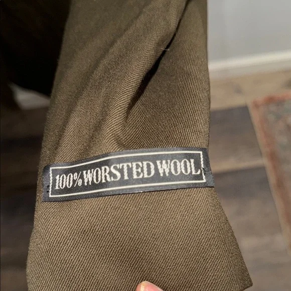 Sag Harbor Women's Olive Wool Blazer - Picture 5 of 7